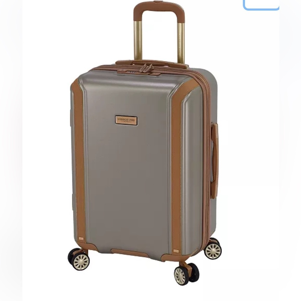 London Fog Regent large check in Expandable Spinner Suitcase travel bag 29 - Picture 2 of 15